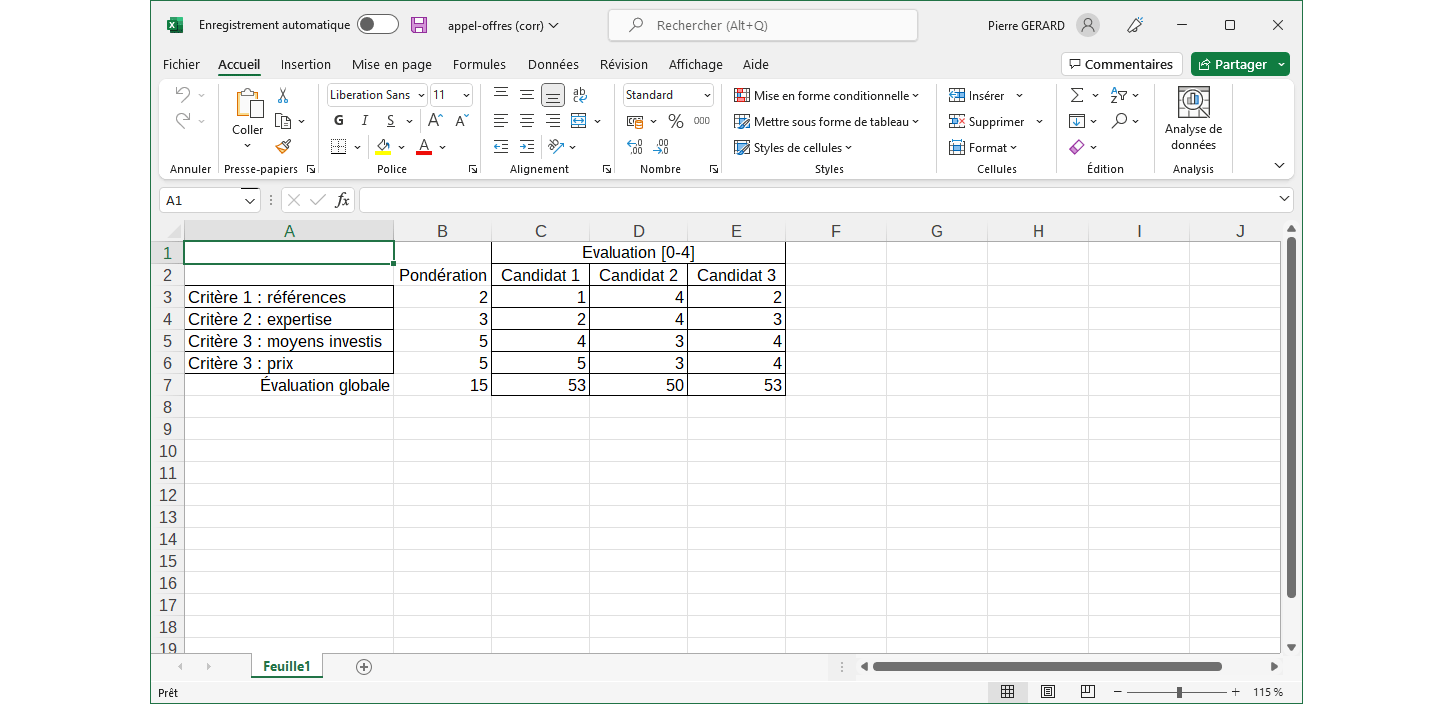 Cours : 1 - Bases des tableurs avec Excel