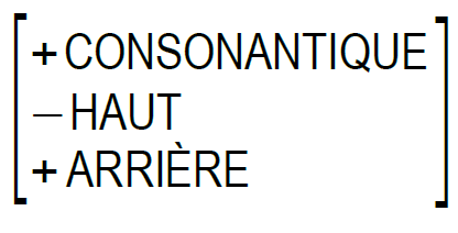 Matrice : +CONSONANTIQUE -HAUT +ARRIERE