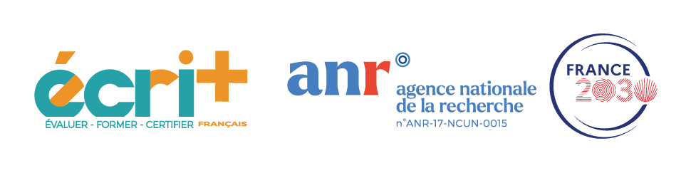 Logo écri+ ANR et france 2030